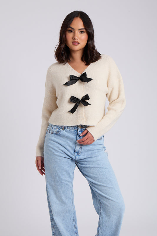 Bow Front Cardigan