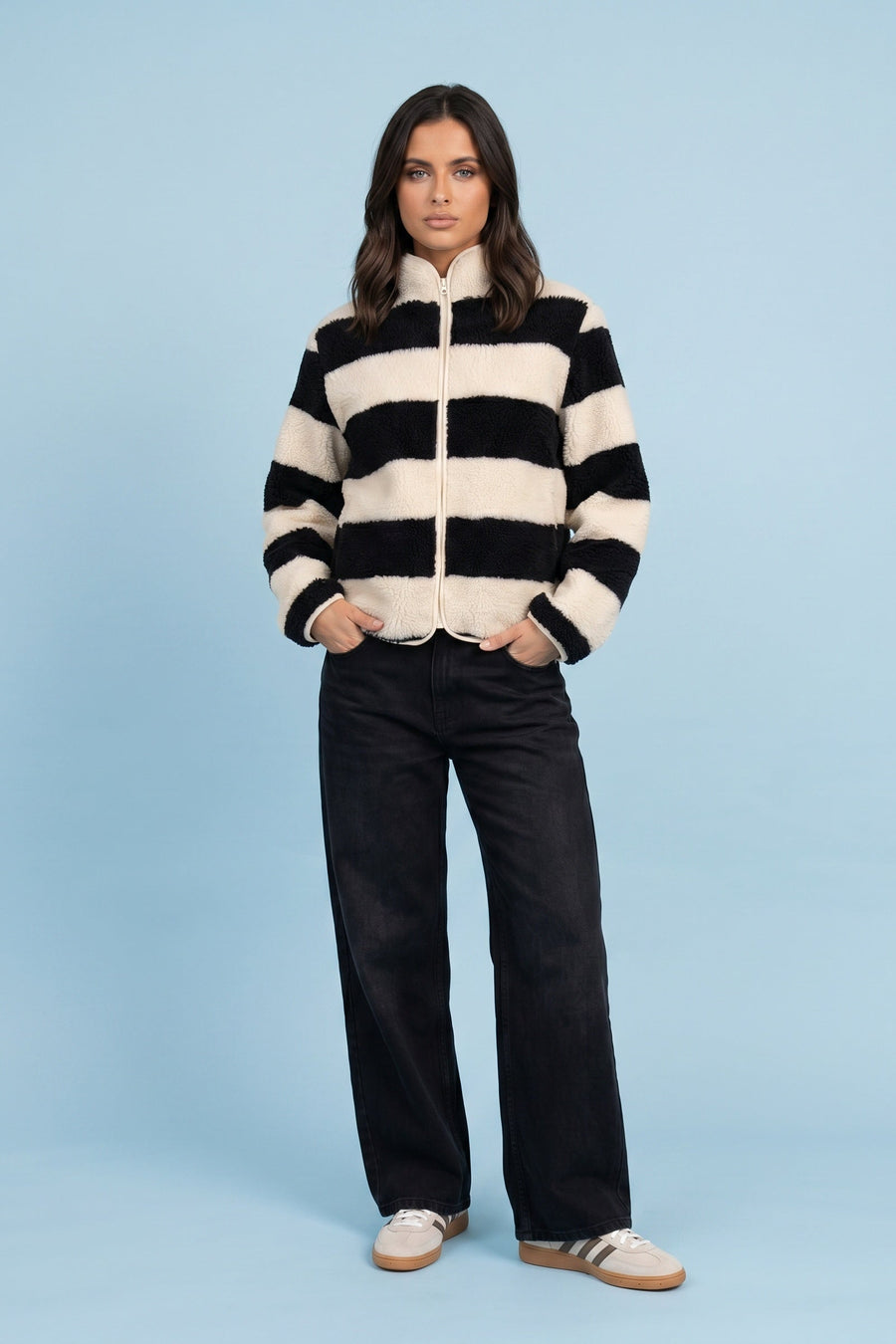 Stripe Fleece Jacket
