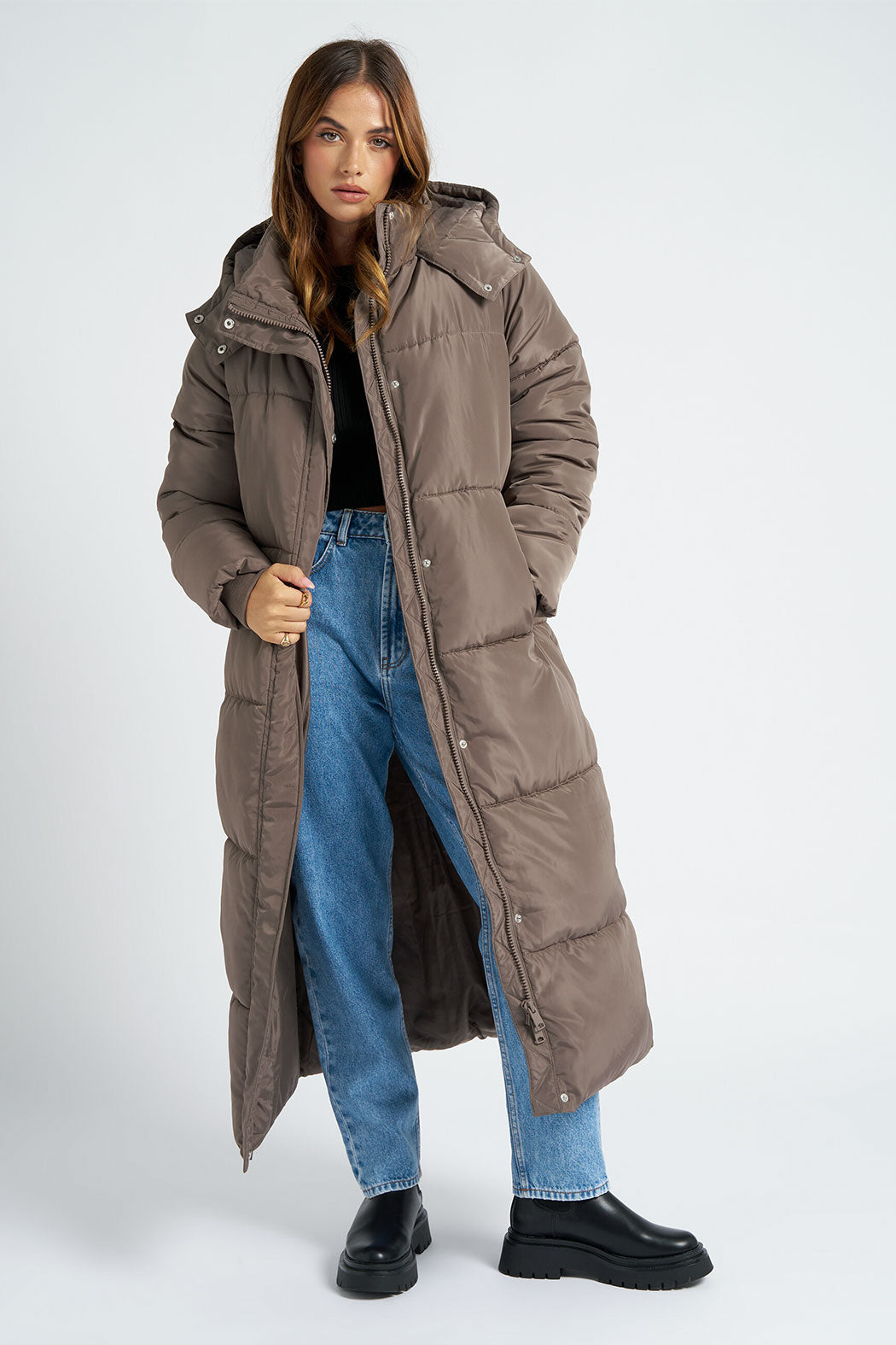 mink padded coat
