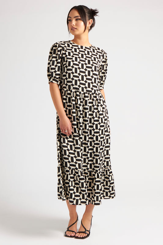 Geometric Smock Dress