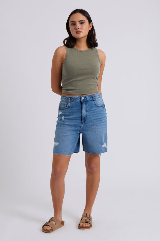 Ripped Bermuda Short
