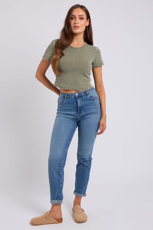 Blue Mom Jean