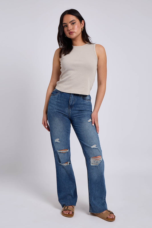 Ripped Flare Jean