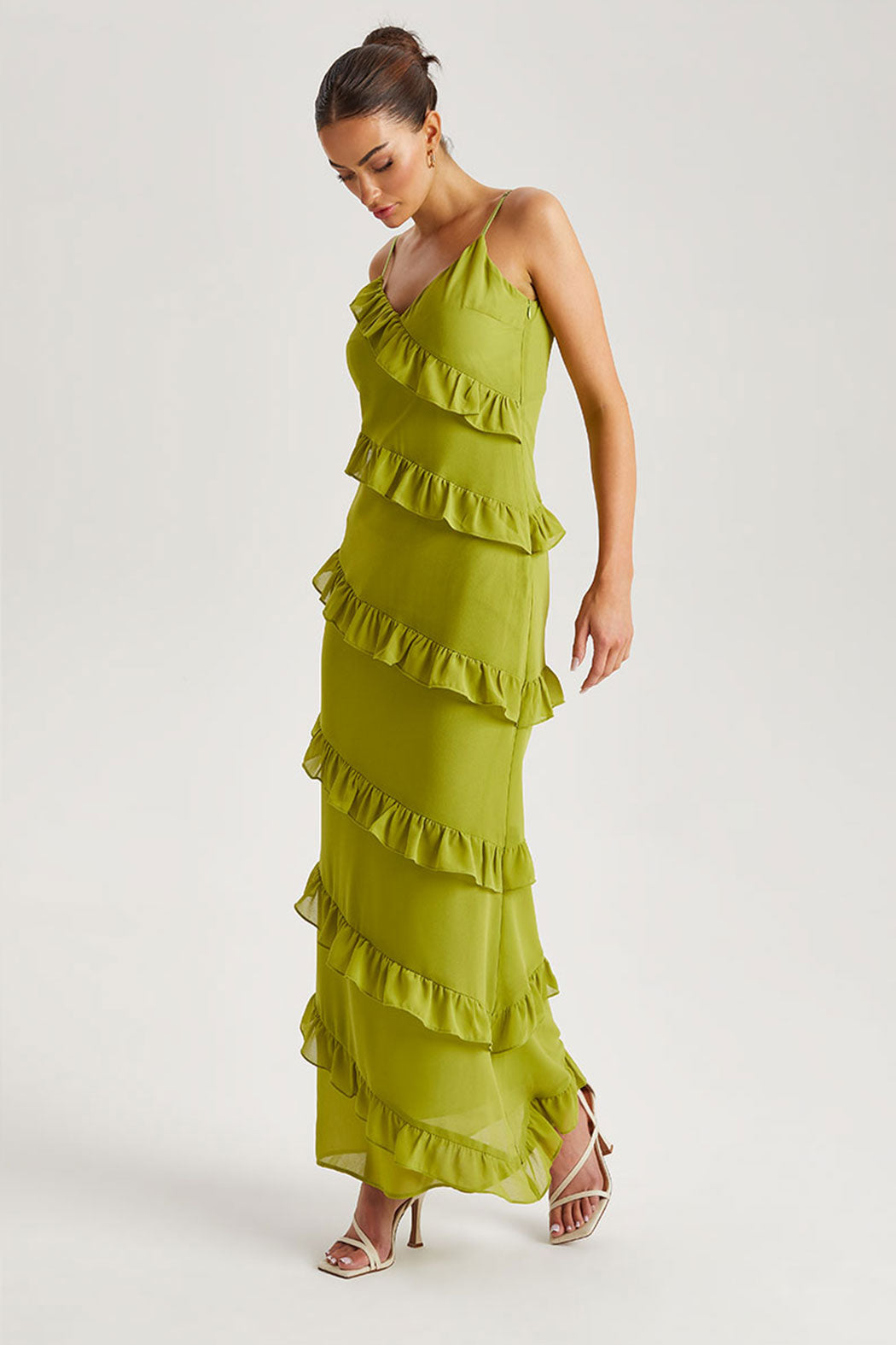 Green Ruffle Maxi Dress Urban Bliss Green Ruffle Maxi Dress Urban Bliss