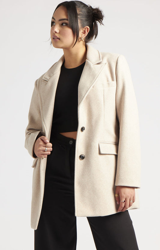Faux Wool Blazer