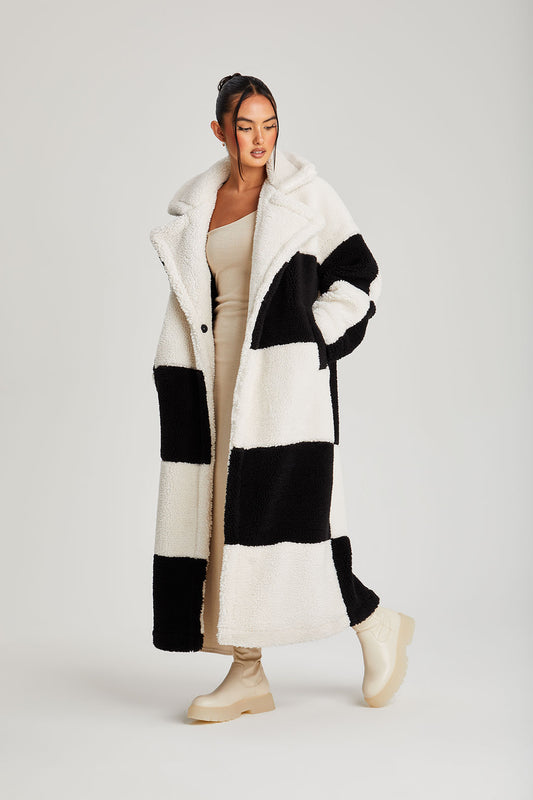 Patchwork Borg Jacket