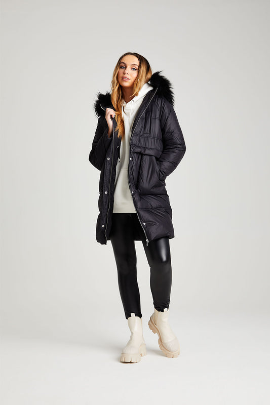Black Stockholme Padded Puffer Jacket