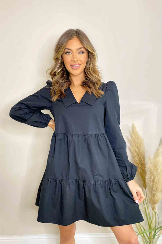 Tamara Collar Detail V-Neck Smock