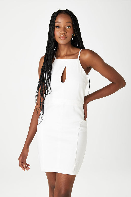 Teardrop White Bodycon Dress