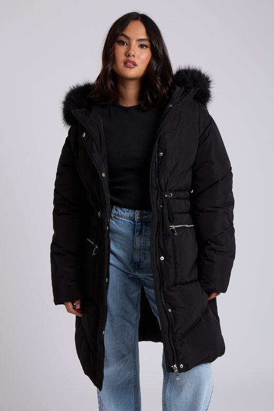 Faux Fur Padded Parka