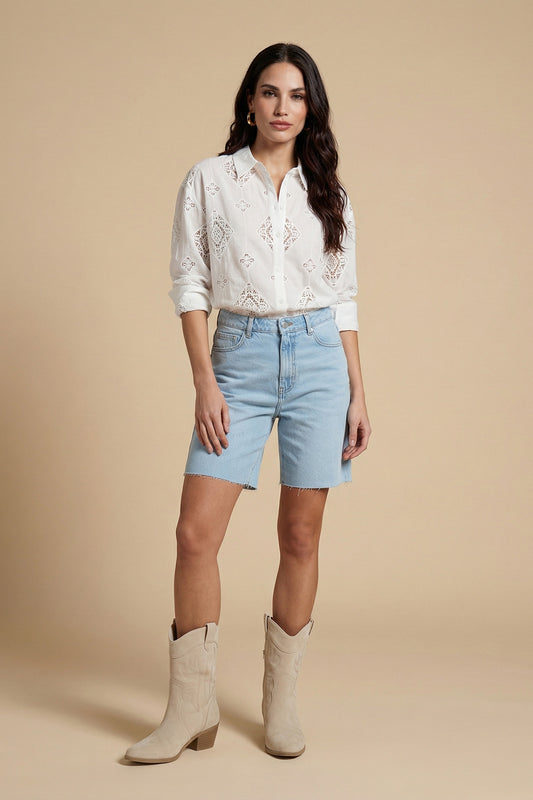 Bleach Bermuda Shorts