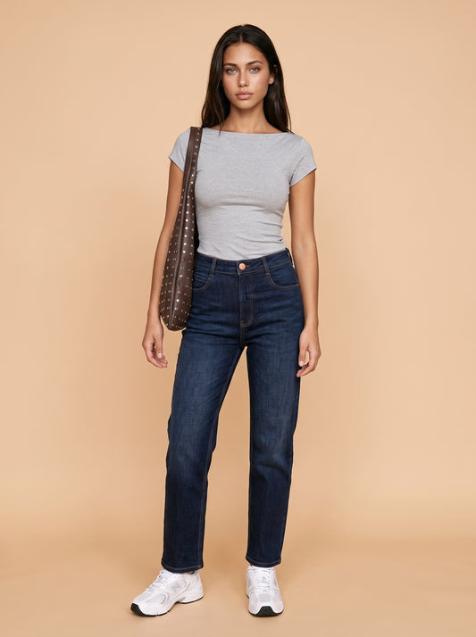 Mid Rise Straight Indigo