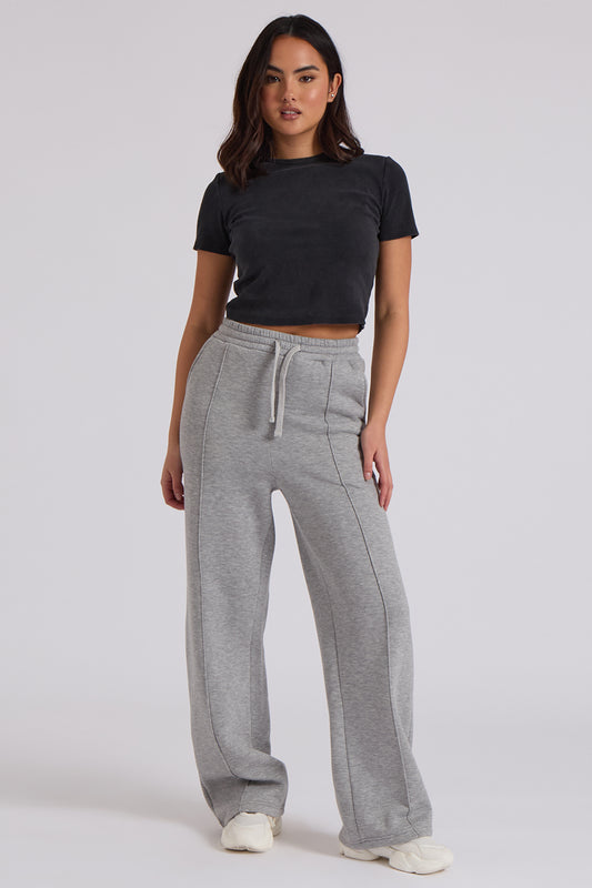 Grey Wide Leg Jogger