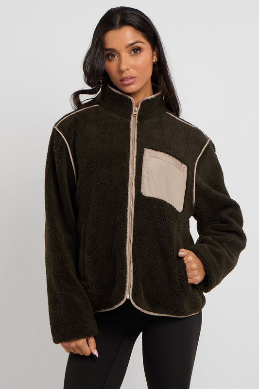 Khaki Fleece Jacket