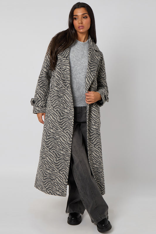 Longline Zebra Formal Coat