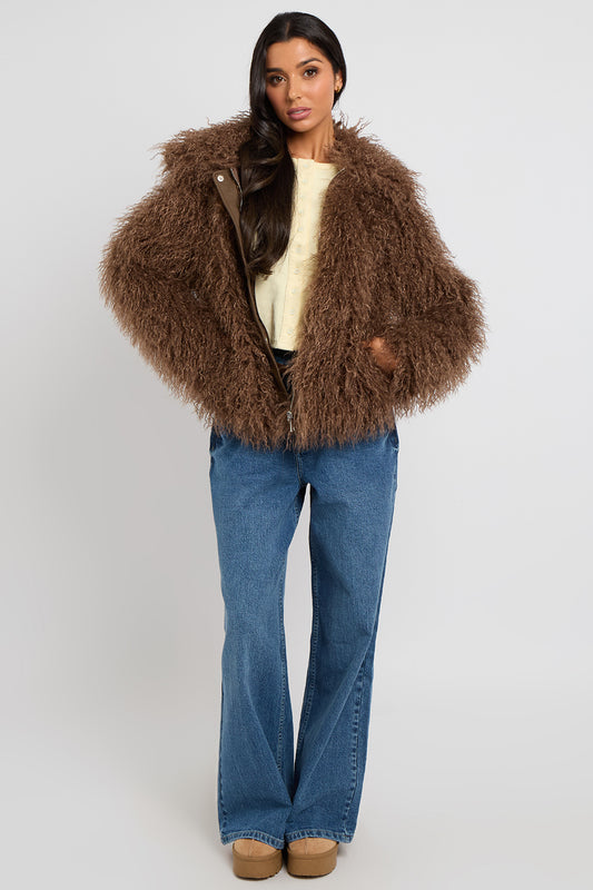 Mongolian Faux Fur Jacket