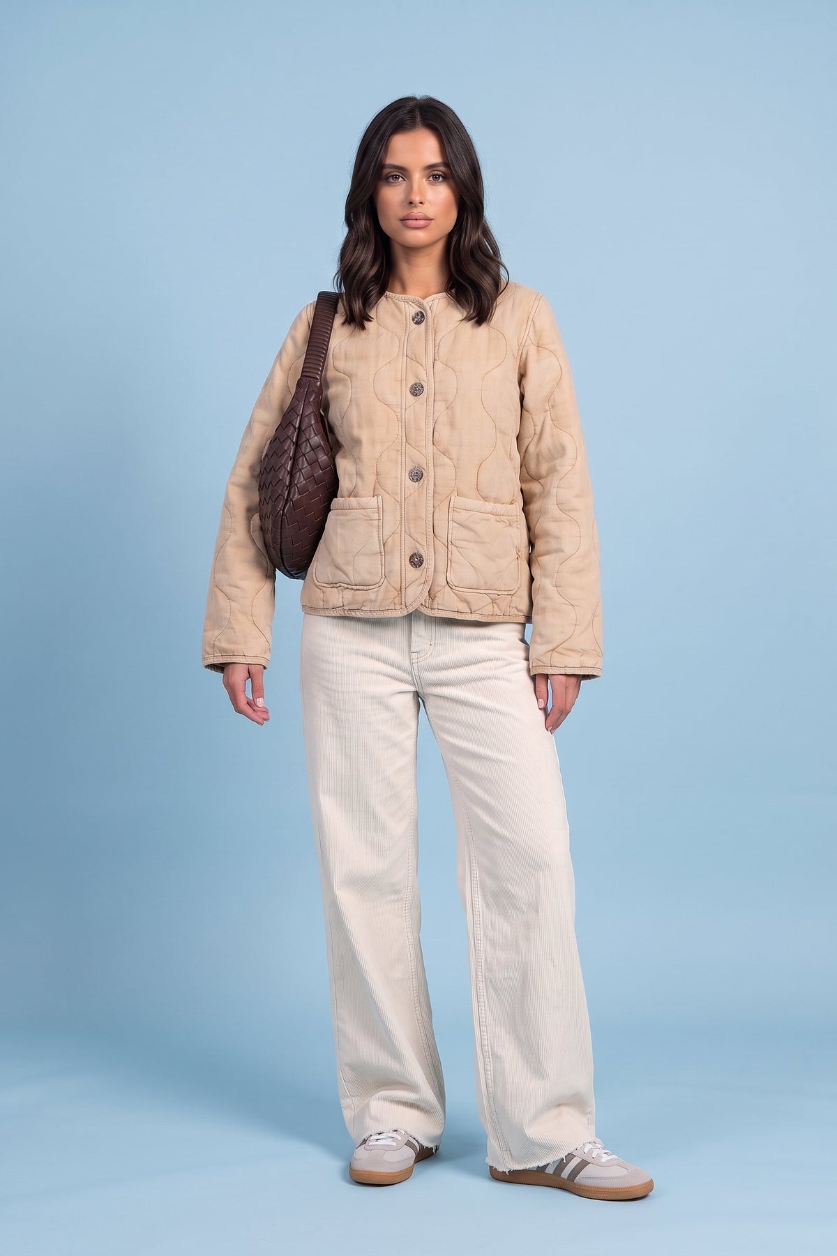 Washed Quilted Coat