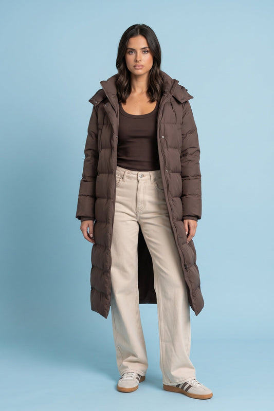 Seamless Puffer Jacket Chocolate