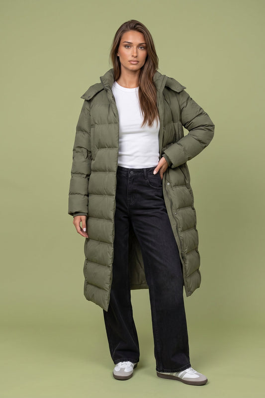 Seamless Puffer Jacket Khaki