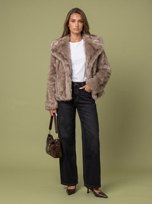 Tipped Faux Fur Jacket