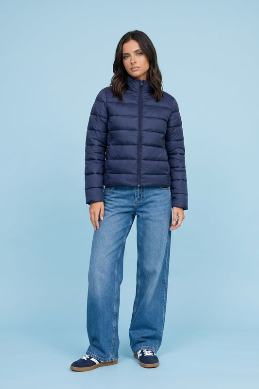 Lightweight Puffer And Bag Navy