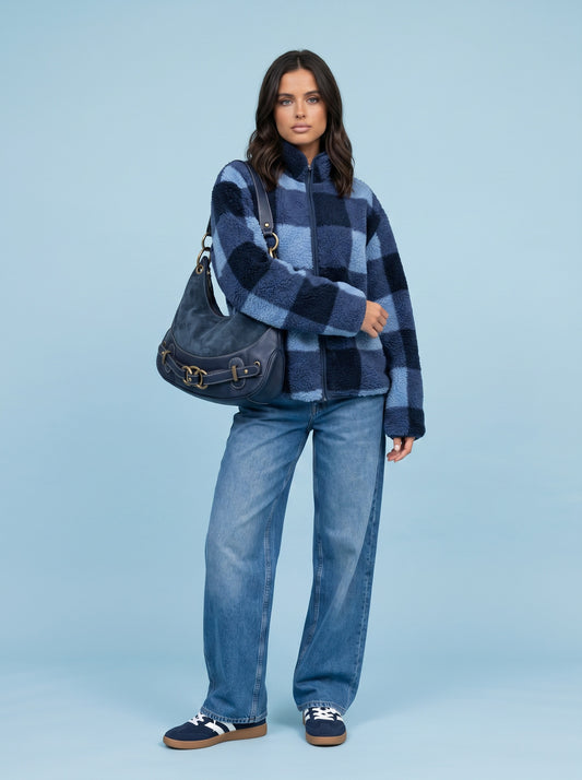 Check Fleece Jacket