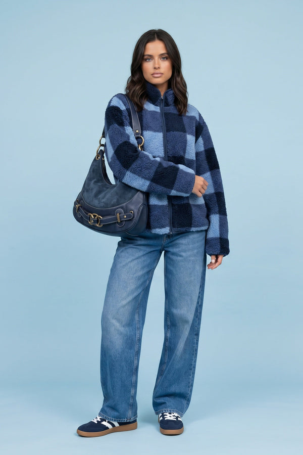 Check Fleece Jacket