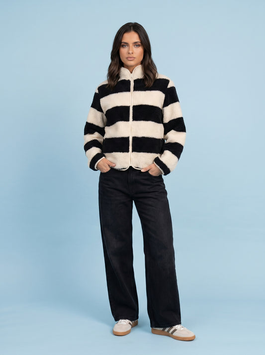 Stripe Fleece Jacket