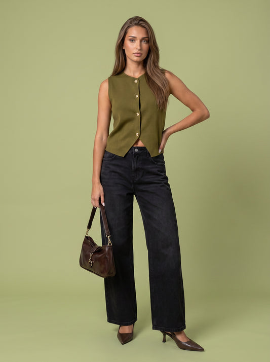 Button Front Vest
