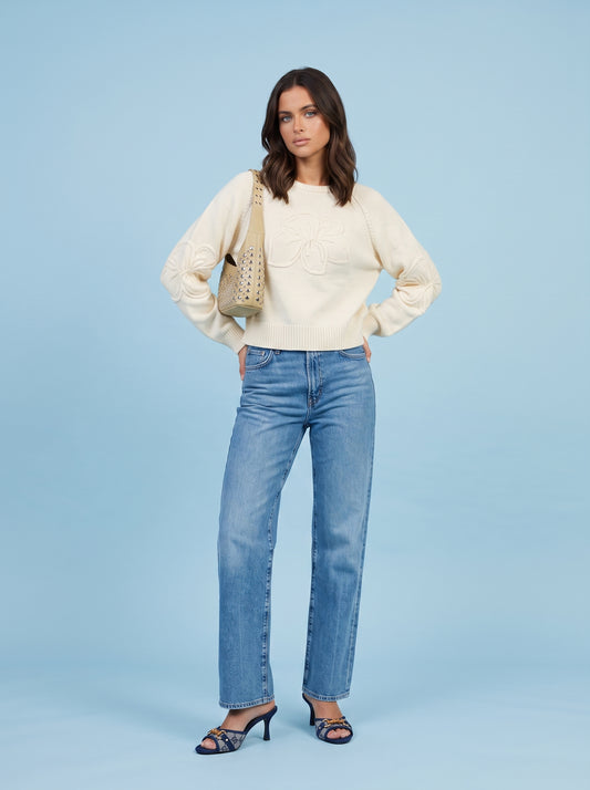 Embroidered Raglan Jumper