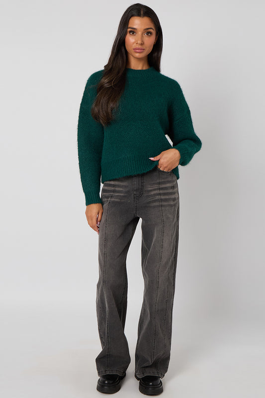 Green Wool-Blend Jumper