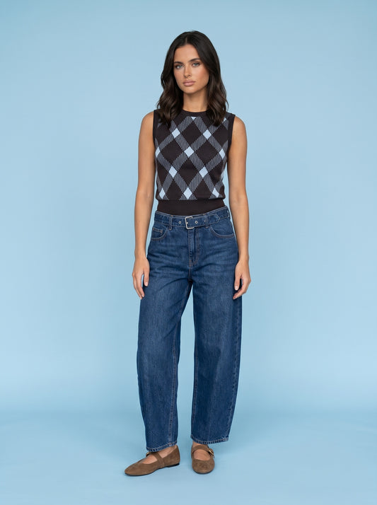 Fine Gauge Argyle Vest