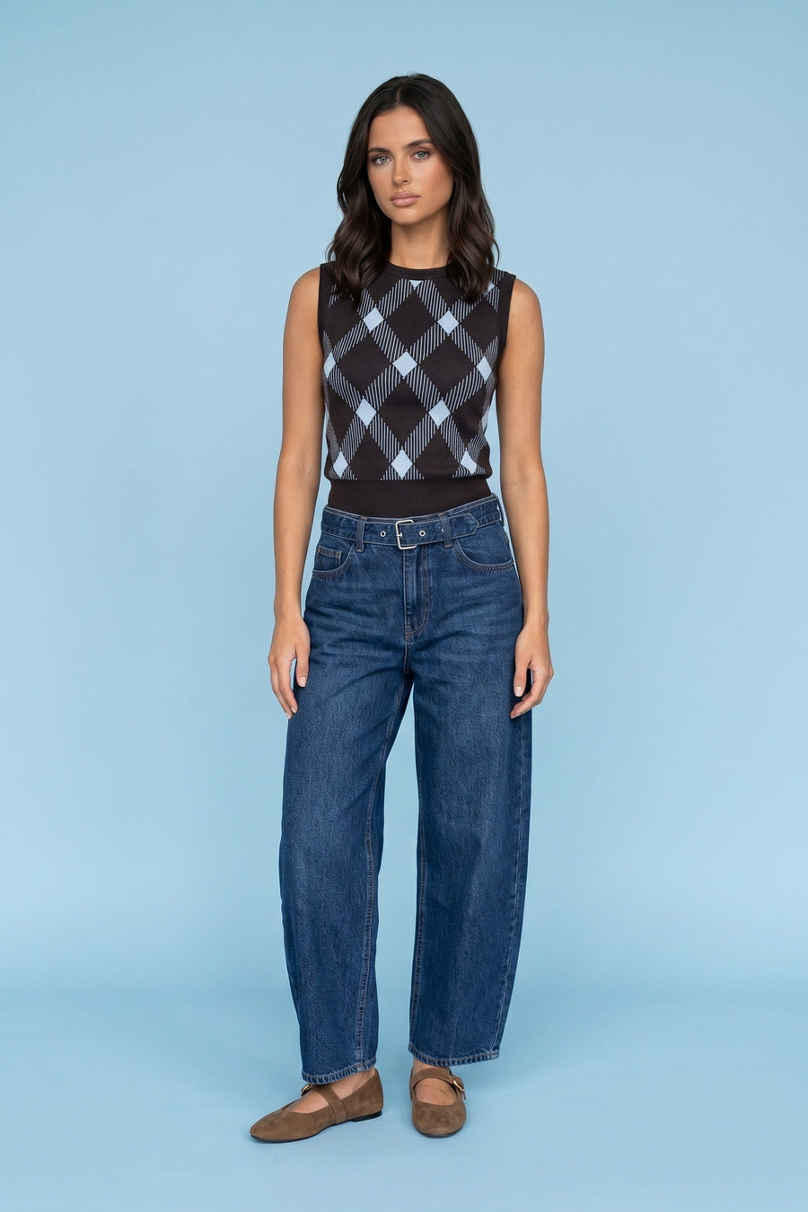 Fine Gauge Argyle Vest