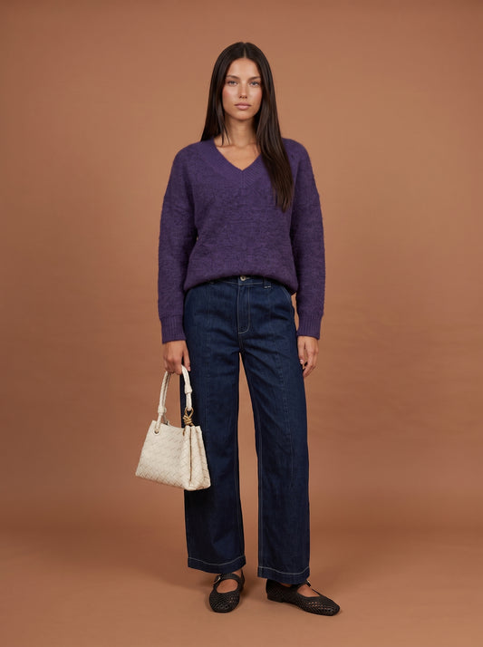 Wool Blend V Neck Jumper