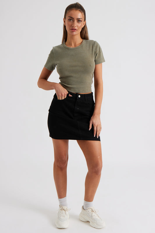 Black Mom Mini Skirt