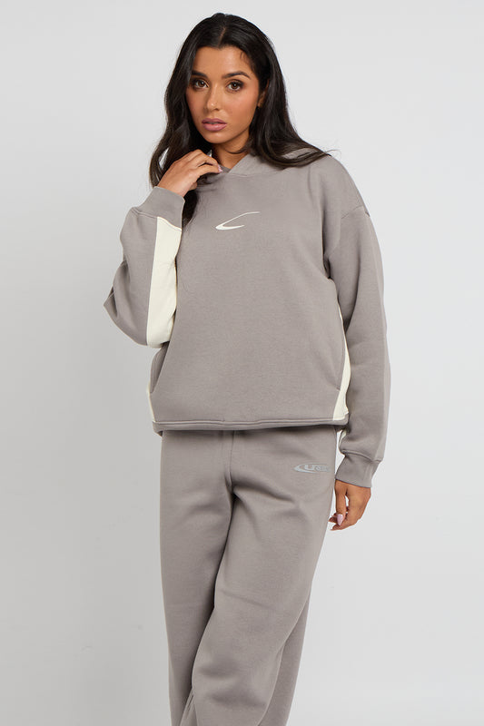 Colour Block Graphic Hoodie