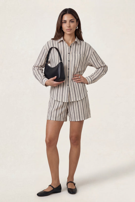 Stripe Shirt Cream Pattern