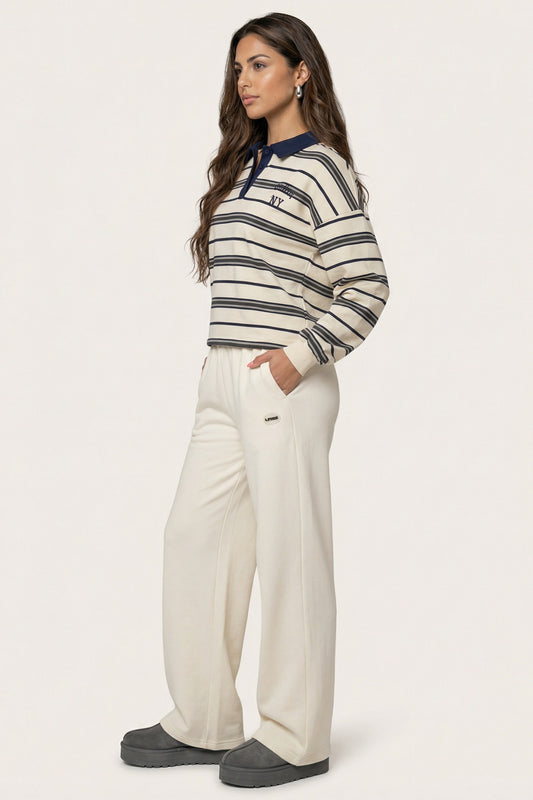 Stripe Rugby Shirt Ivory