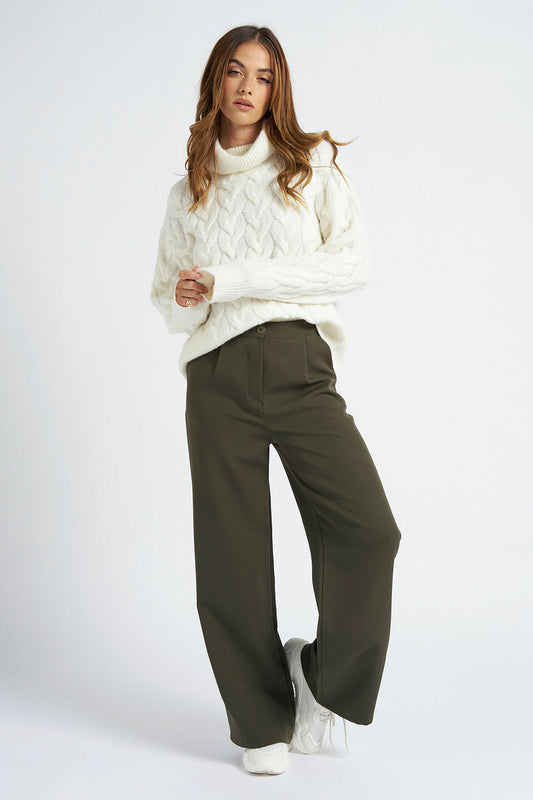 Khaki Tailored Trousers
