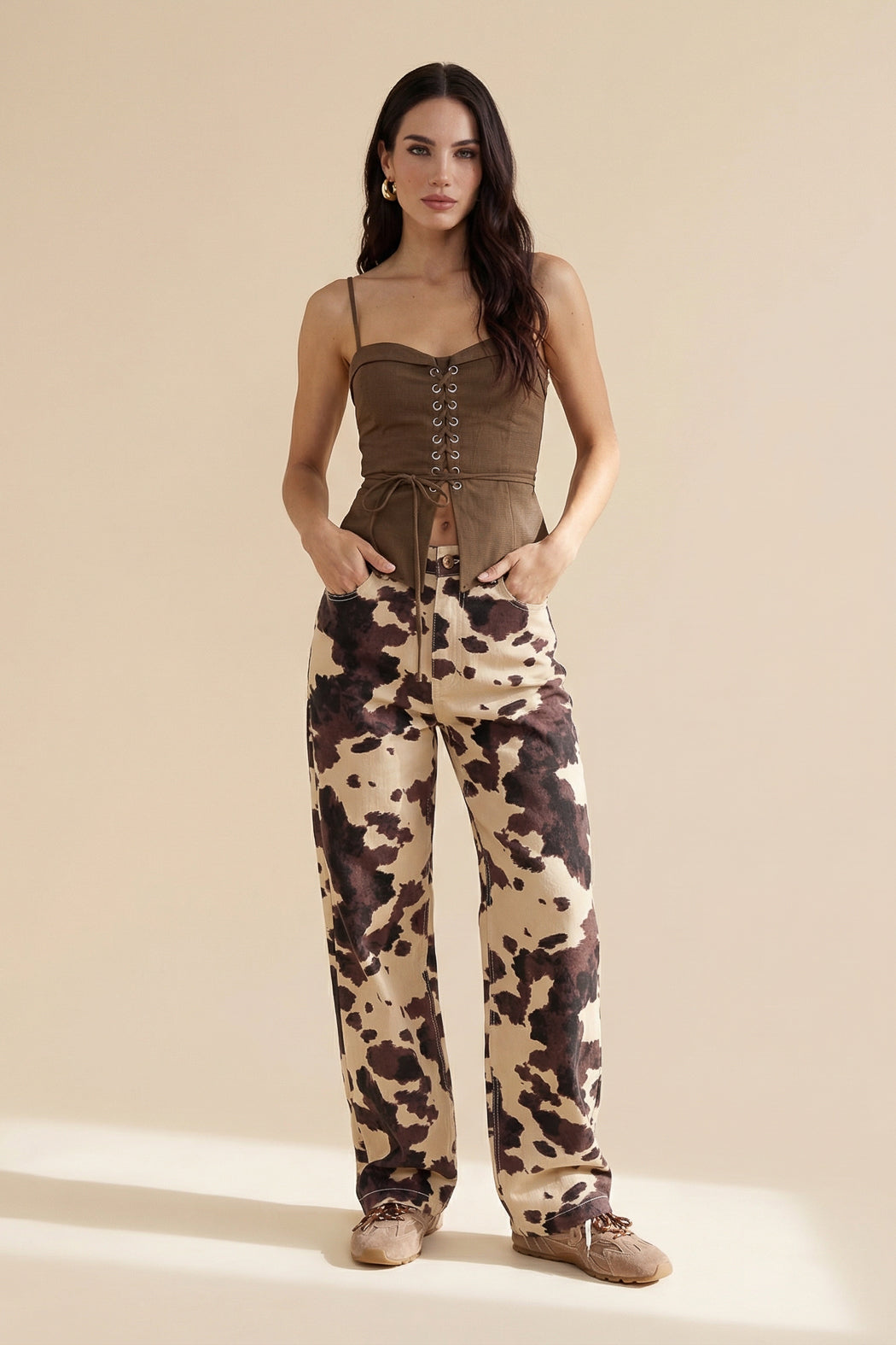 Cow Print Jeans