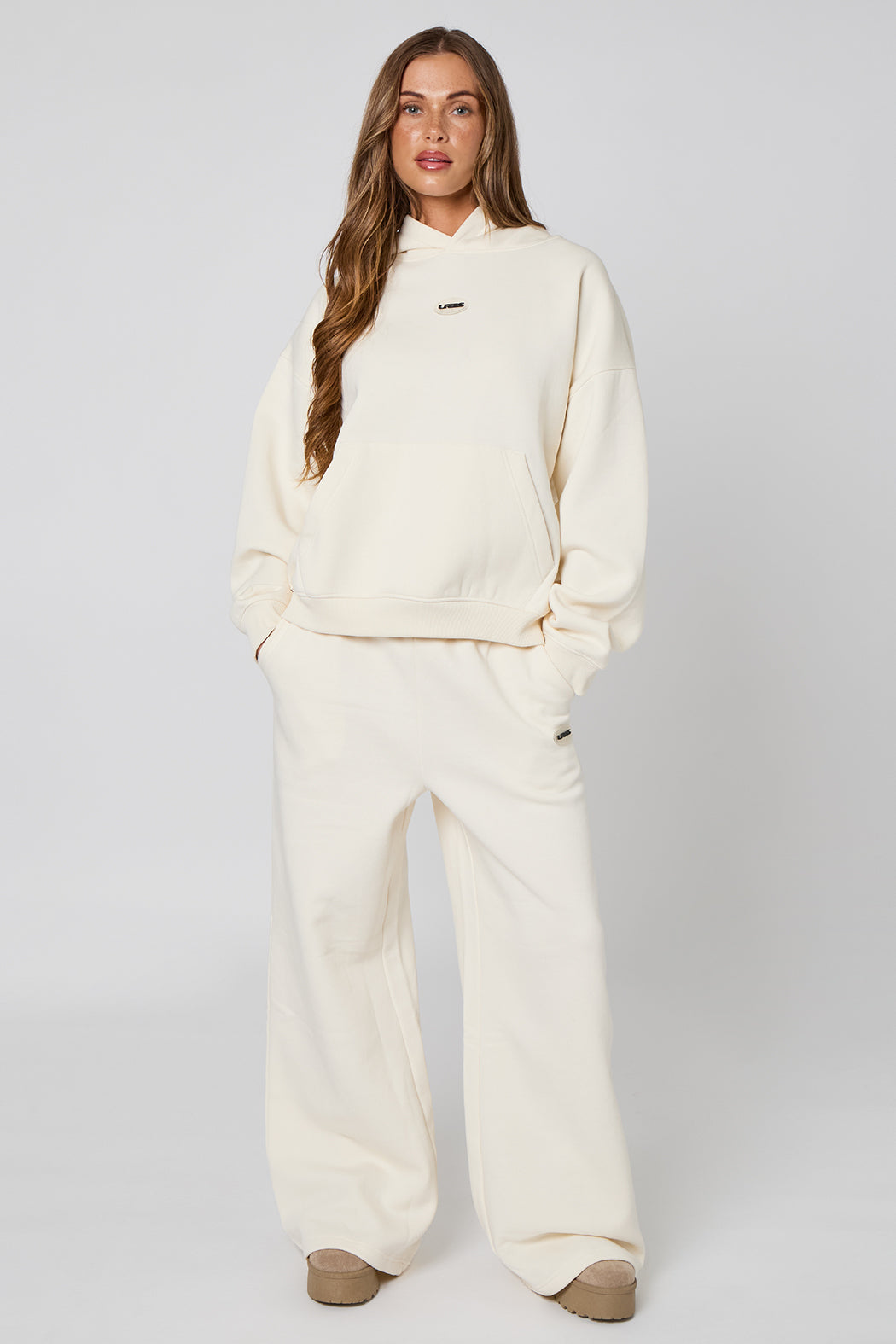 Rubber Branding Wide Leg Sweat Jogger