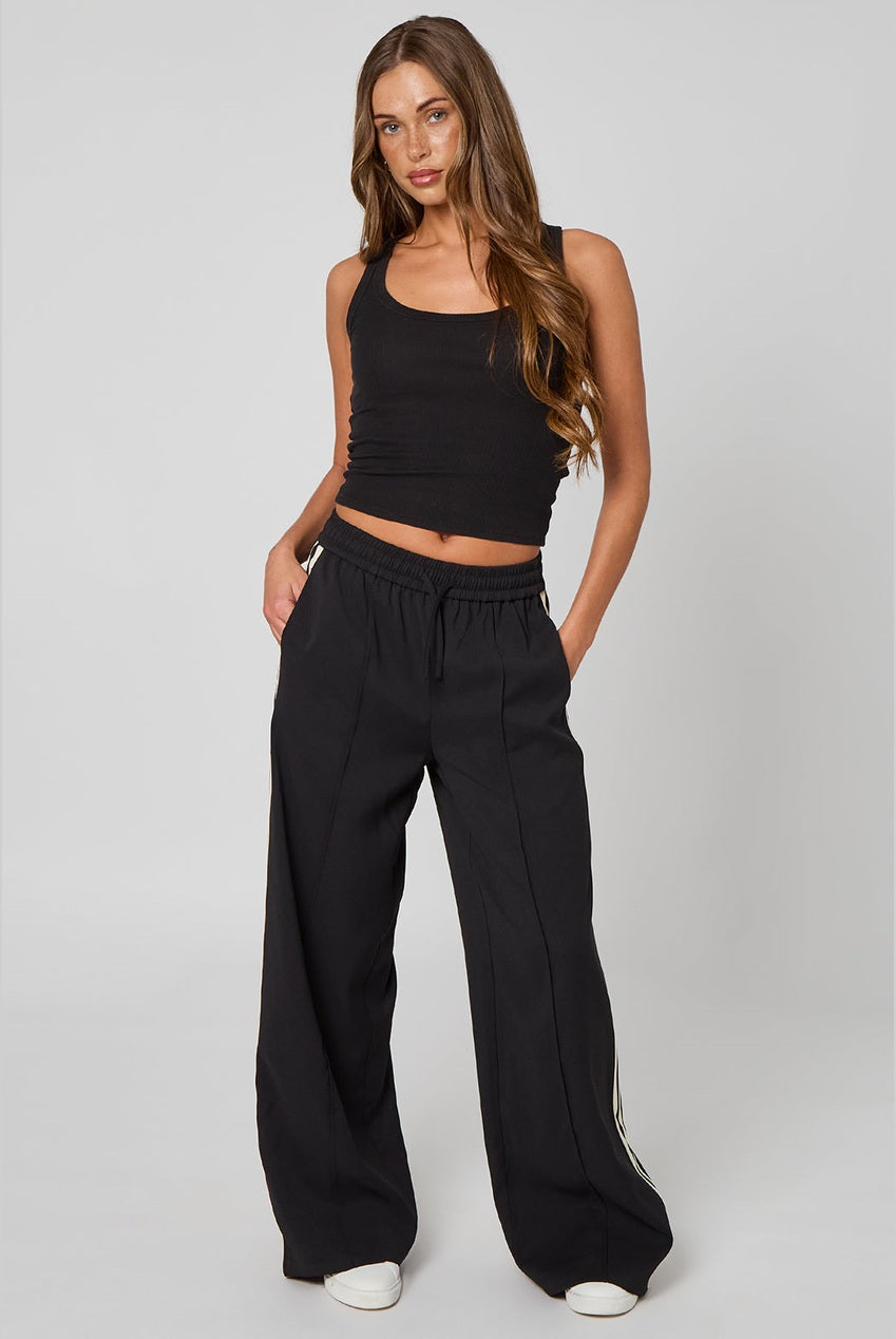 Taped Side Wide Leg Trouser