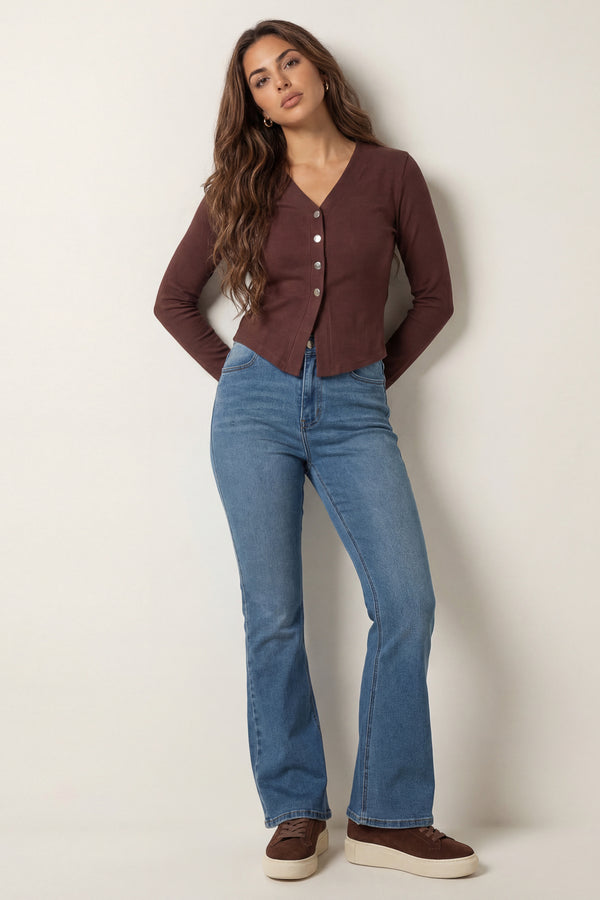 Boot Cut Jean Mid Blue