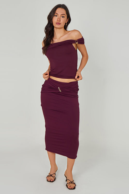 Gold Trim Bandeau Top