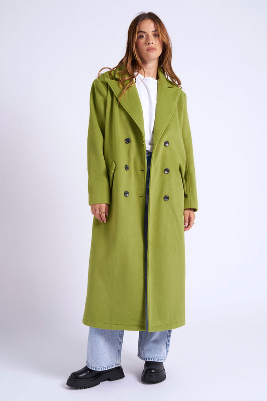 Green Maxi Formal Coat