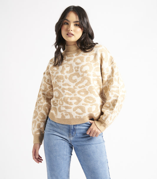 Tonal Leopard Jumper