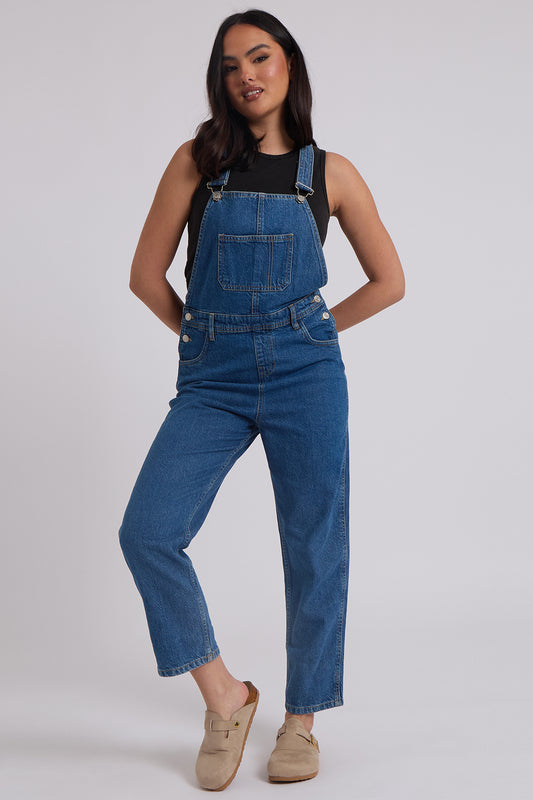 Mid Blue Traditional Long Dungaree