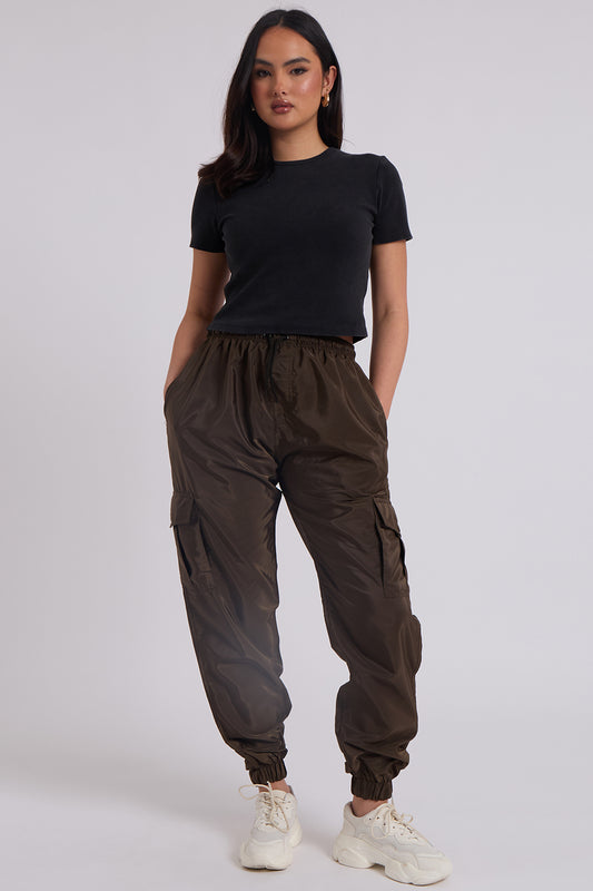 Khaki Parachute Cargo Trouser