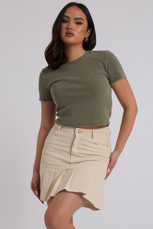 Twill Pleat Skirt