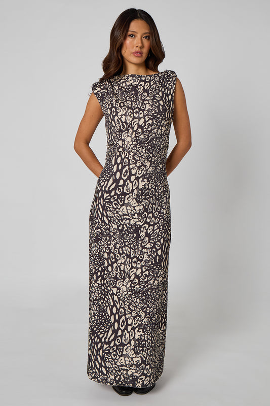 Animal Twist Strap Dress